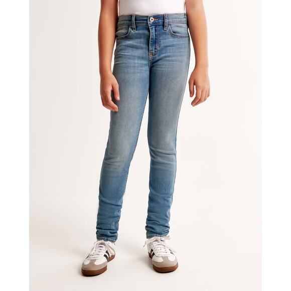 Abercrombie Kids Blue High Rise Denim Jeans Leggings Size 12 - Picture 2 of 9